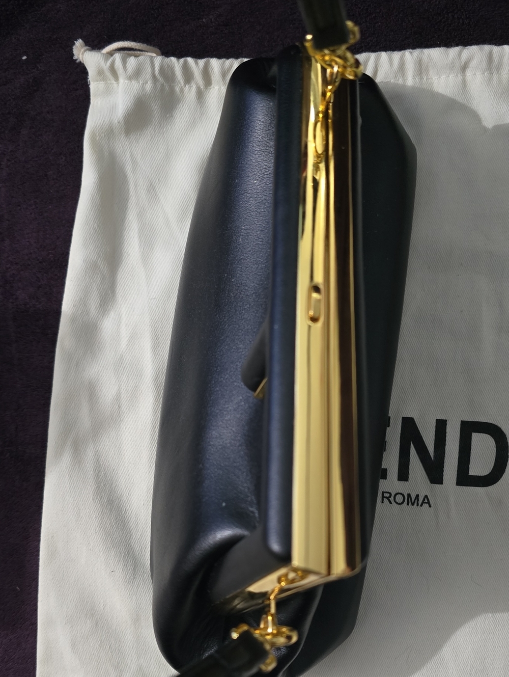 Fenti First Clutch Leather Top-Handle Crossbody Bag - Picture 5 of 9